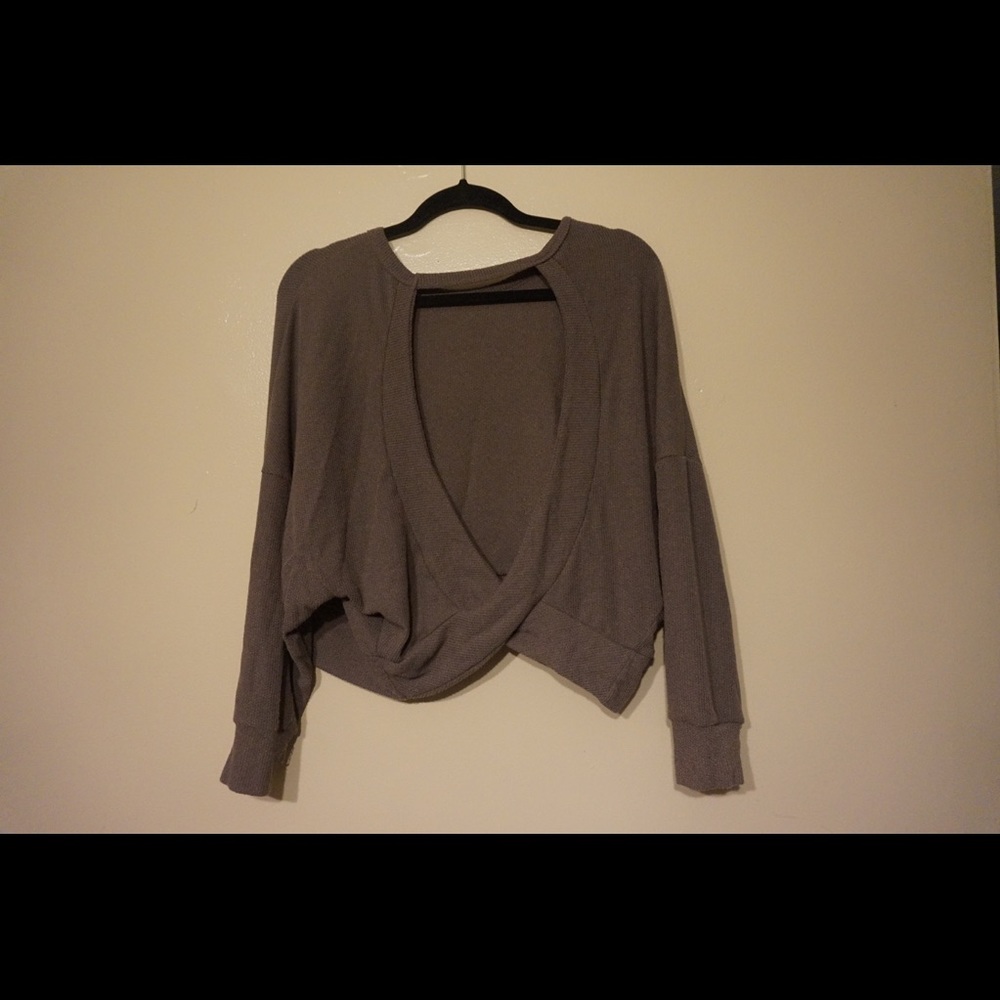 Tan cutout top